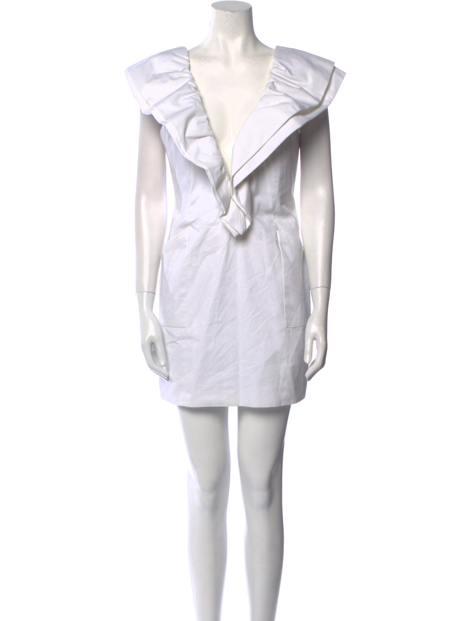 Fleur Du Mal Plunge Neckline Mini Dress